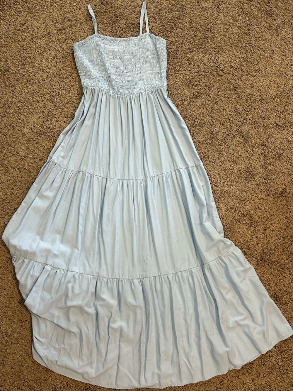 Light Blue Tiered Maxi dress